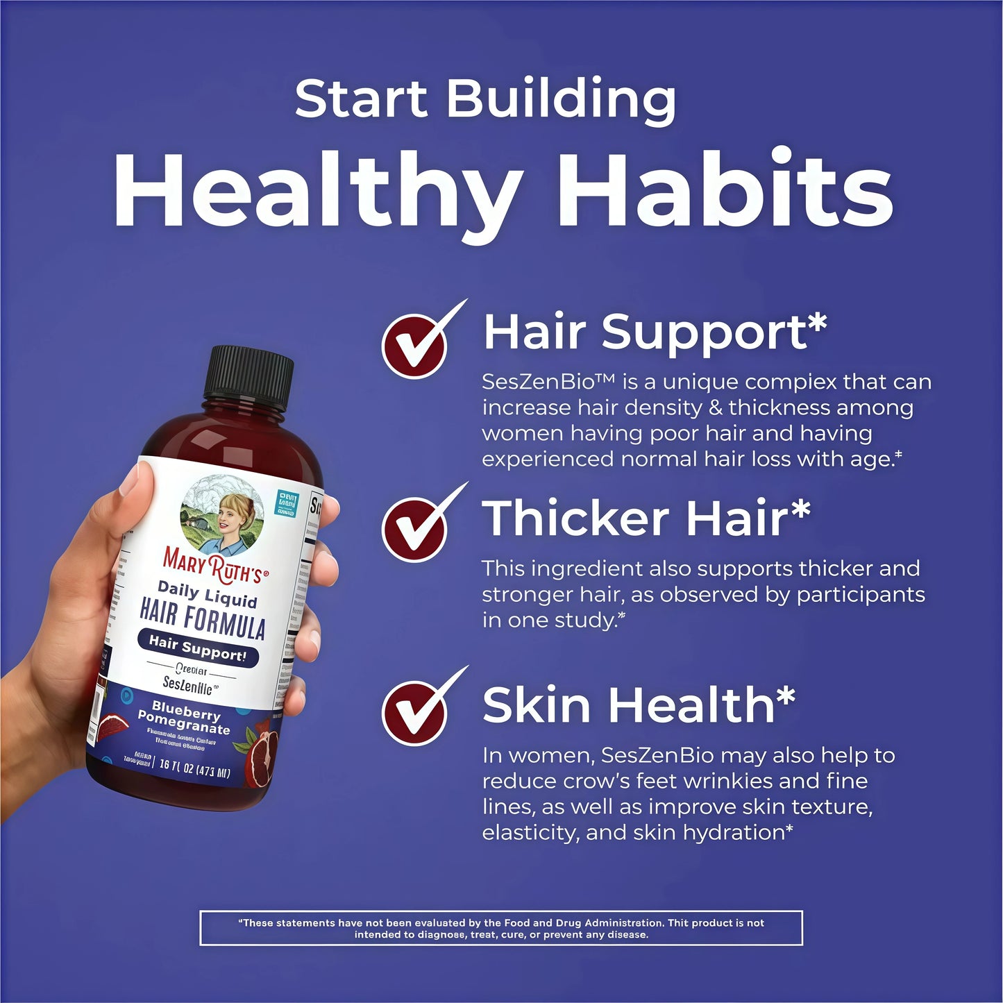 MaryRuth’s Advanced Hair Care Bundle – Daily Liquid Hair Formula 16 oz & Hair Growth Max Liposomal 15.22 oz