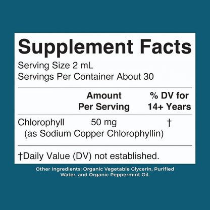 MARYRUTH'S Chlorophyll Liquid Drops | Clean Label Project Certified® | Vegan | Non-Diluted Liquid Chlorophyll| Mulberry Derived Supplement for Ages 14+ | Non-GMO | Delicious Minty Flavor | 2 Fl Oz