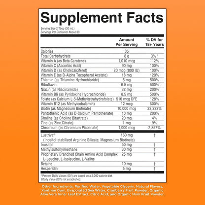 MARYRUTH'S Liquid Multivitamin + Hair Growth | Clinically Tested in Women for Thicker Hair & Facial Wrinkles | Biotin 10000mcg | Lustriva Hair Growth Supplements | Skin Care | Ages 18+ | 30 Fl Oz